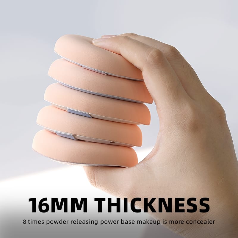 stock 2pcs cosmetic puffs makeup tool flocking puff wholesale 3color facial loose powder custom packaging soft comfortable