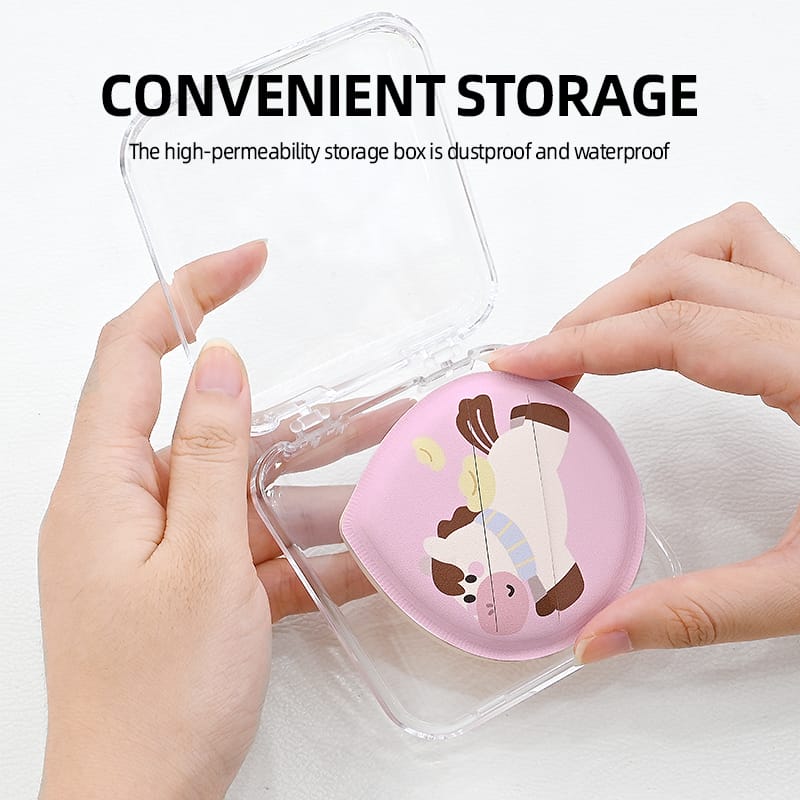 stock 2pcs cosmetic puffs makeup tool flocking puff wholesale 3color facial loose powder custom packaging soft comfortable