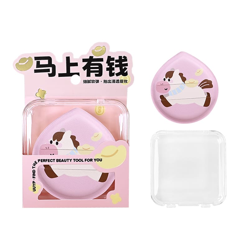 stock 2pcs cosmetic puffs makeup tool flocking puff wholesale 3color facial loose powder custom packaging soft comfortable
